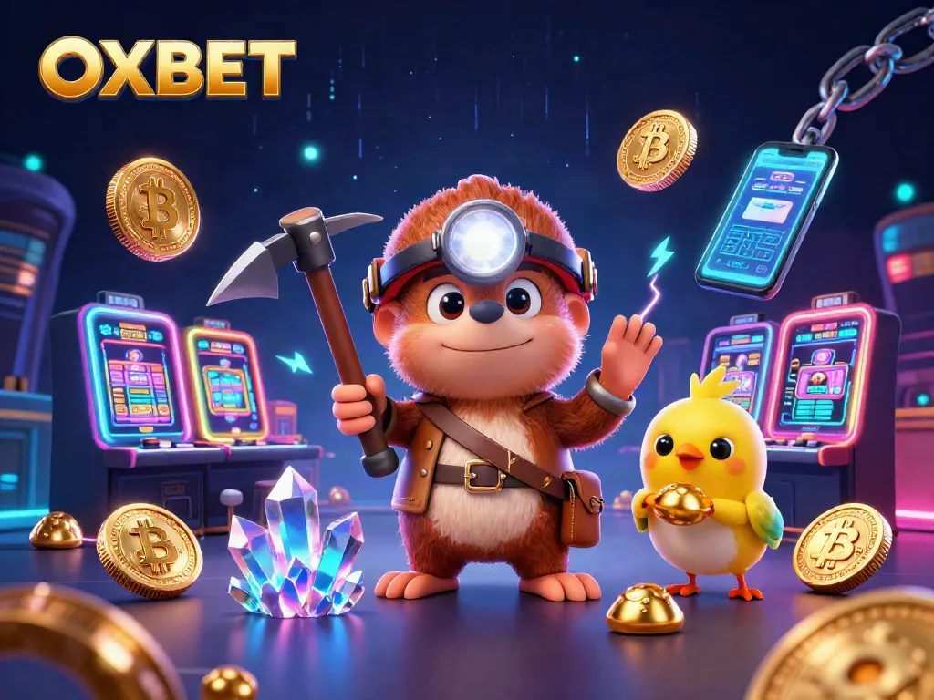 Experience OXBET's thrilling casino adventure with treasure hunter mole and crypto elements