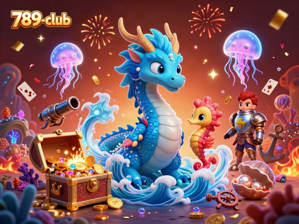 Engage in vibrant gameplay at 789-club with dynamic ocean-themed elements and characters.