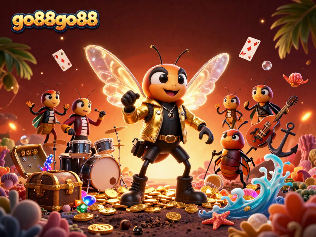 Engage with go88go88 at this vibrant digital casino, showcasing exciting gameplay with vivid characters and elements.