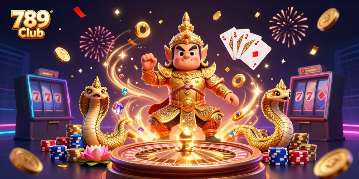 Experience the excitement of 789 Club with vibrant 3D characters, sparkling gems, and casino elements!