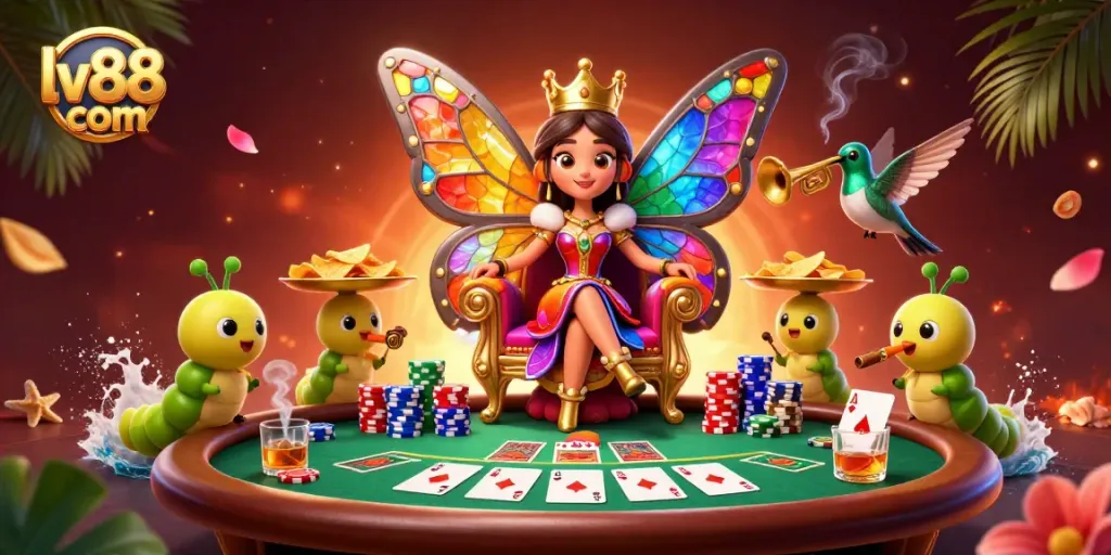 Experience exciting gambling with lv88 com in a vibrant casino-themed illustration.