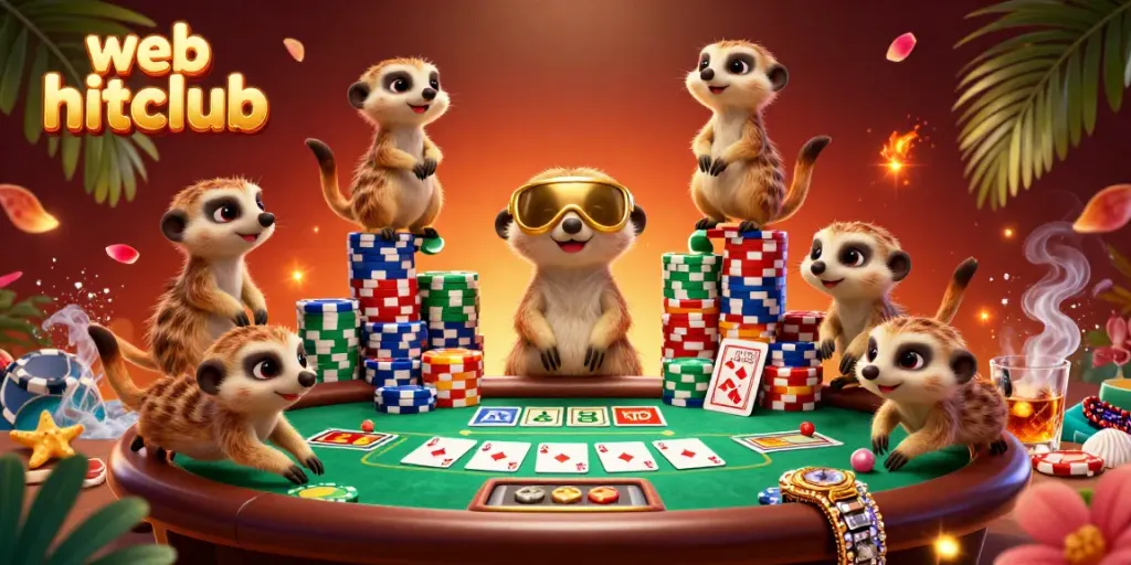Experience thrilling gameplay at web hitclub featuring meerkats running an exotic casino operation.