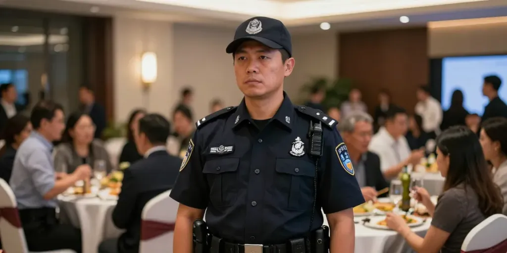Security Guards providing trusted protection at a corporate event, ensuring peace of mind.