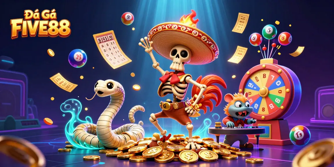 Experience thrilling Đá Gà FIVE88 action with vibrant elements and dynamic gameplay.