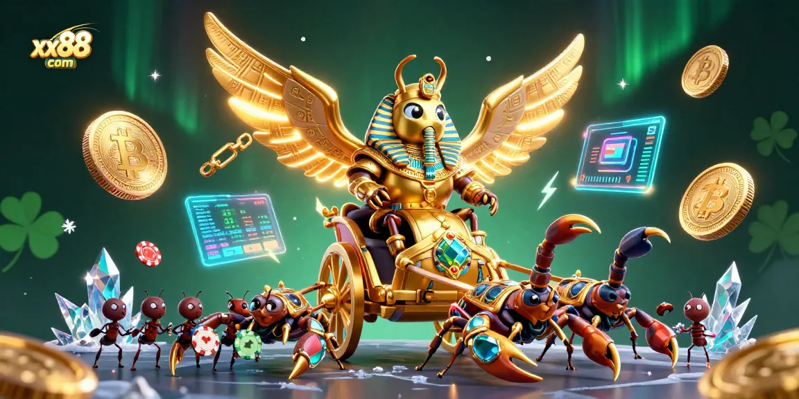 Experience winning strategies at xx88 com with vibrant 3D casino elements and characters in action.