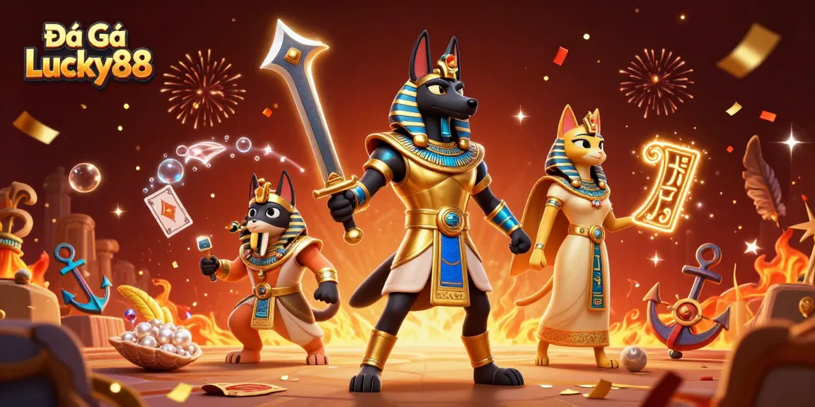 Engage in thrilling Đá Gà Lucky88 battles with dynamic warrior characters and rich visuals.