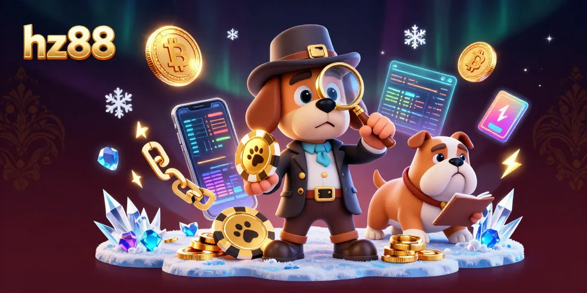 Analyze winning strategies at HZ88 casino with characters solving clues in a rich gaming scene.