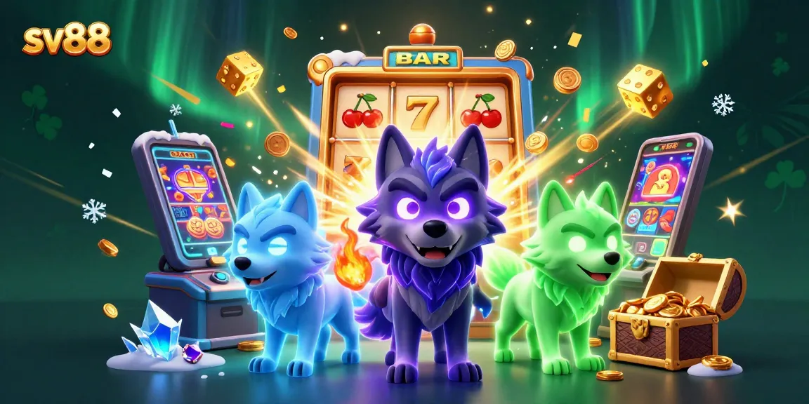 Experience the thrilling gameplay at sv88 with ghostly wolves, and vibrant jackpot action in this animated casino scene.