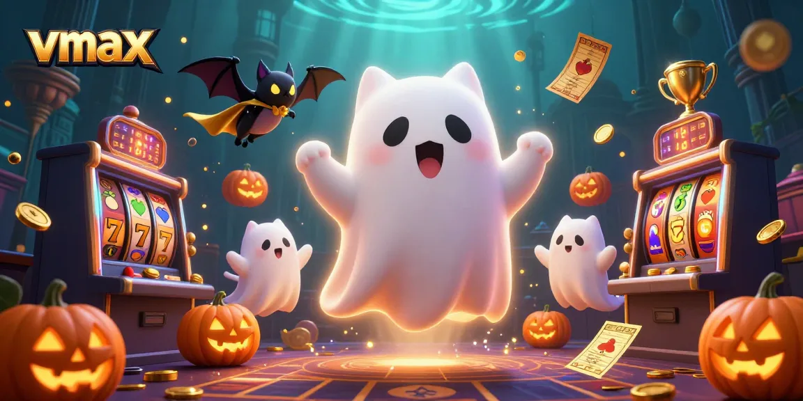 Experience the thrilling adventure of vmax in a haunted casino with vibrant characters and dynamic action.