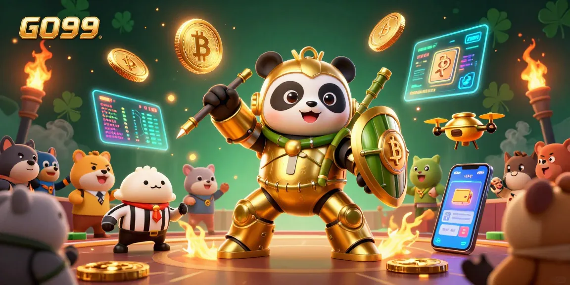 Join GO99 for thrilling gaming adventures with 3D fighting robots and crypto elements.