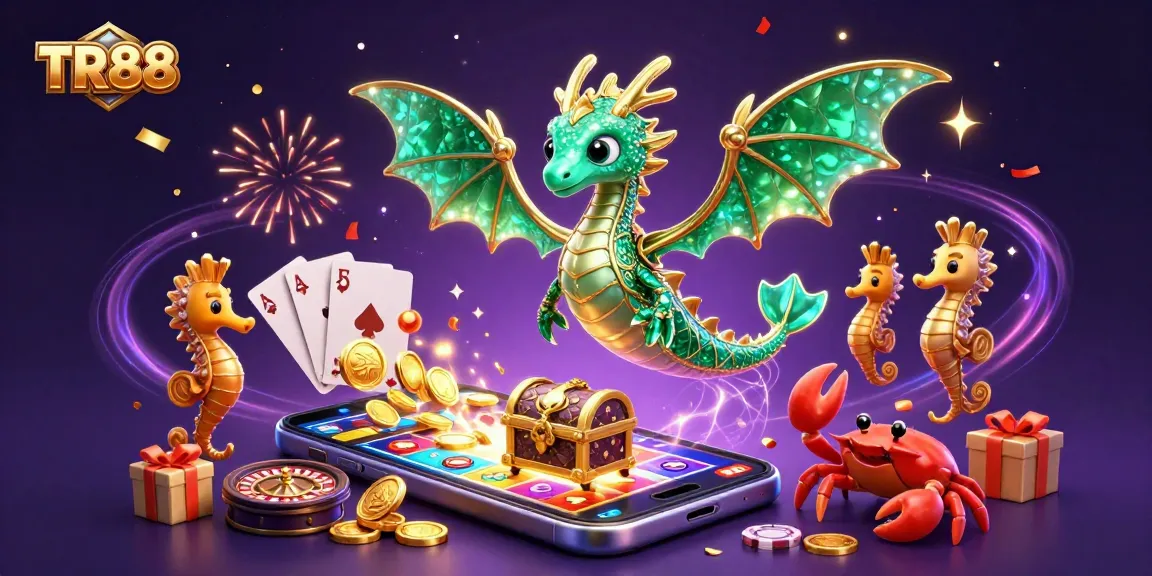 Experience winning spins at TR88 with vibrant slots and a magical underwater scene.