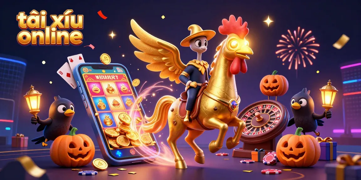Experience the thrill of tài xỉu online with engaging elements in a dynamic 3D casino scene.